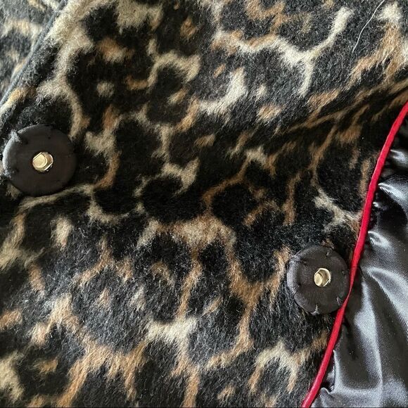 STEVE MADDEN Leopard Print Wrap Trench Coat XS - Picture 10 of 12